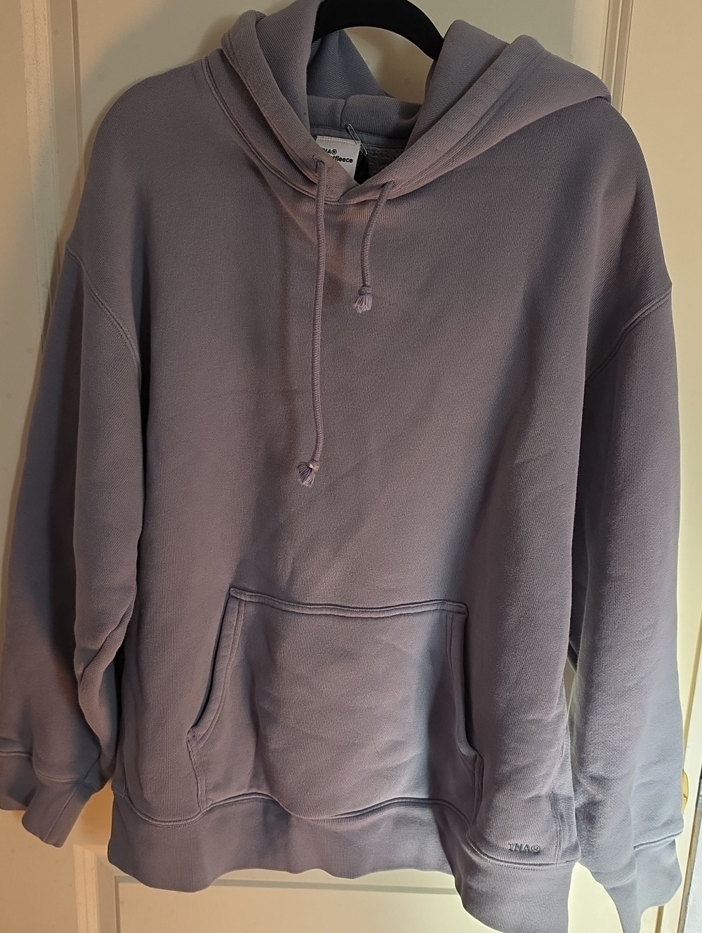 TNA Sweatfleece Blue Pullover Hoodie with Kangaroo Pocket